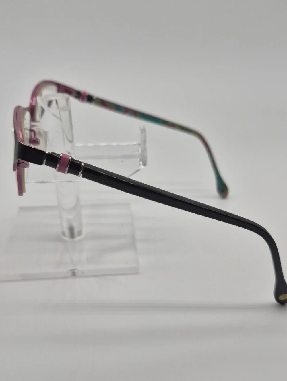 Lilly Pulitzer Black and Pink Rimmed Cat-Eye Glasses